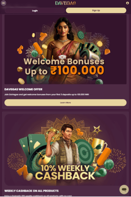 davegas mobile bonuses